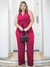 Macacão Longo Plus Size Sem Manga Decote Transpassado Moda Feminina na internet