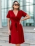 Vestido Feminino Transpassado Midi Moda Evangelica Social - comprar online
