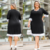 Vestido Bicolor Plus Size Gola Feminino Social Moda Evangelica na internet