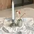 Candelabro de Vidrio Verde H:10.5 cm