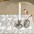 Candelabro de Vidrio Gris H:10.5 cm