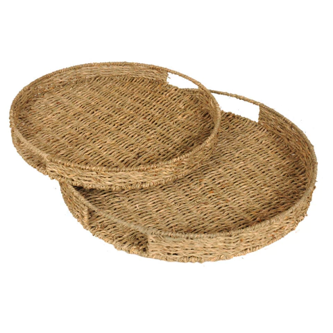 Bandeja Redonda Seagrass Med: D45xH5.5