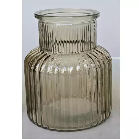 Florero Trazos Gris Med: D 10 x H 12 cm