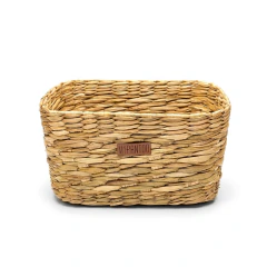 Cesto Retangular Organizador Decorativo Palha Taboa