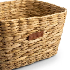 Cesto Retangular Organizador Decorativo Palha Taboa - comprar online