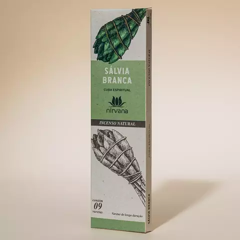 Incenso Natural Sálvia Branca c/ 9 un - Nirvana - comprar online