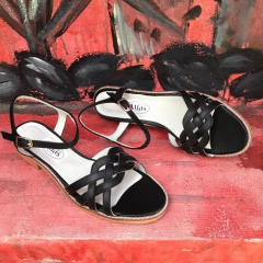 Sandalias trenza, negras.. e03v-10033