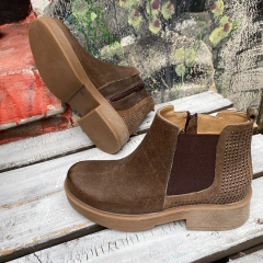 Botita c/elástico y cierre horma borcego cuero vison- p02i-1299 en internet