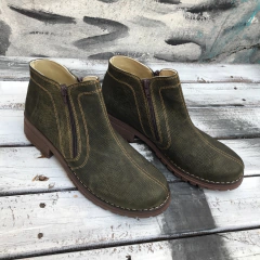 Botineta doble cierre verde oliva B2. Único n*44. j05ng-1587 en internet