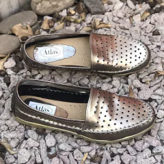 Alpargatas pic metalizado peltre. v07-010*111