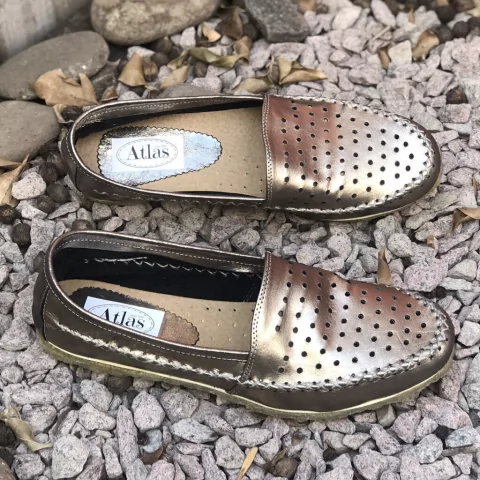 Alpargatas pic metalizado peltre. v07-010*111