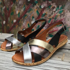 Sandalias trimetal y negro. m01v-191 en internet
