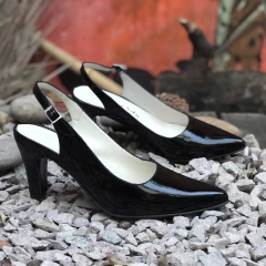 Stilettos sin talón charol, negro. e03-523 en internet