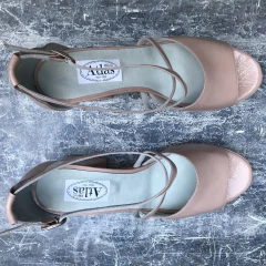 Sandalias con talón, tacón y plataforma, nude noir.. e03v-12 - tienda online
