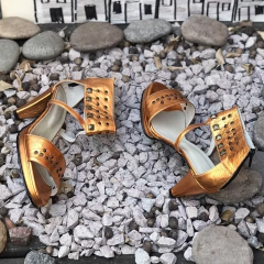 Sandalias naranja metalizado. e03v-706 - comprar online