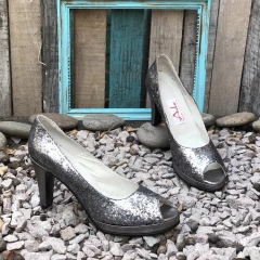 Stilettos boca de pez, peltre lame. e03-3006 - Altas de Olivos