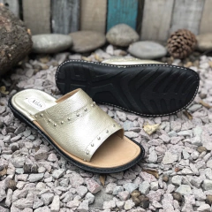 Chinelas confort, metalizado platino. s06v-704 en internet