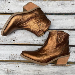 Charrito Texana corta cuero metalizado bronce . p02-1851*464 - comprar online