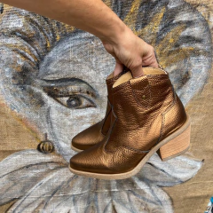 Charrito Texana corta cuero metalizado bronce . p02-1851*464 - tienda online