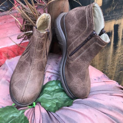 Botineta doble cierre visón A2. j05-1587/263 - comprar online