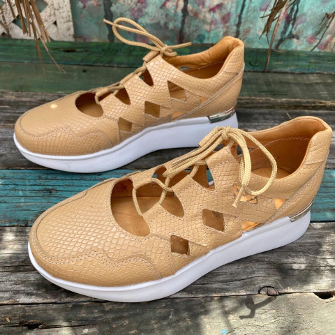 Zapatillas caladas, beige. p02m-2022