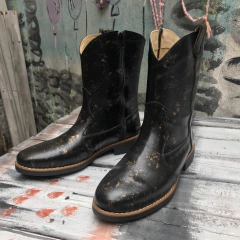 Botas texanas sin taco, negro marmolado. j05i-5010 - tienda online