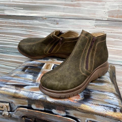 Botineta doble cierre verde oliva A2. j05-1587/263 - comprar online