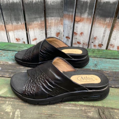 Chinelas cruzadas combinadas negras. q09v-tulum en internet