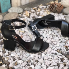 Sandalias con talón negras. f13-1765 - Altas de Olivos