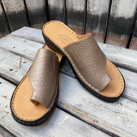 Ojota superconfort ,metalizado gris piedra. s06v-2205