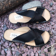 Chinela cruzada superconfort, negra. s06v-2210