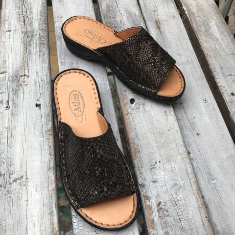 Chinela faja superconfort, boametal negras. N*42. s06v-2207