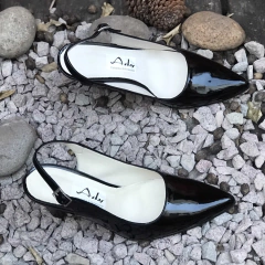 Stilettos sin talón charol, negro. e03-523 - tienda online