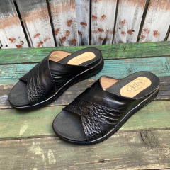 Chinelas cruzadas combinadas negras. q09v-tulum - comprar online