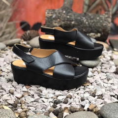 Sandalias con plataforma, negras. r11v-230 - comprar online