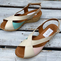 Sandalias hueso, acqua, rosa. m01v-827 en internet