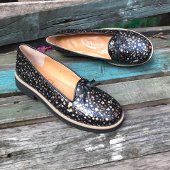 Chatitas con copete, negro galaxy. j05-1114 en internet