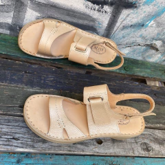 Sandalia c/velcro superconfort metalizado beige. bn. s06v-2204 - comprar online