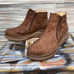 Botineta doble cierre visón A1. j05-1587/263 - comprar online