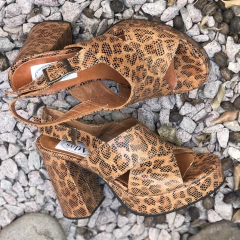 Sandalias con tacón y plataforma, animal print. m01v-2030 en internet