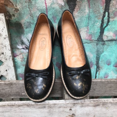 Chatitas marmoladas negro y oro j05-1116