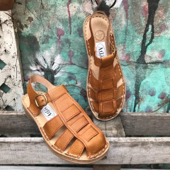 Sandalia franciscana superconfort camel. s06v-2201