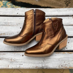 Charrito Texana corta cuero metalizado bronce . p02-1851*464 en internet