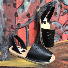 Sandalias españolas negras v07v-033