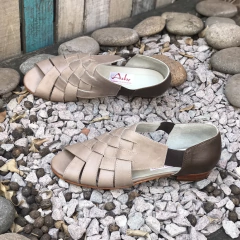 Sandalias trenzadas visón.-e03v-100 - comprar online