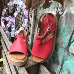 Sandalias guillerminas, rojo coral. j05v-91 - Altas de Olivos