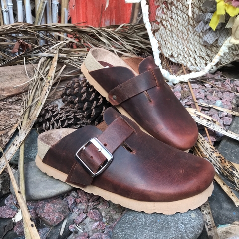 Zuecos mules, boston oxido B. h10-boston