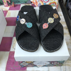 Chinela de autor panama kupal negra 821-192 - tienda online