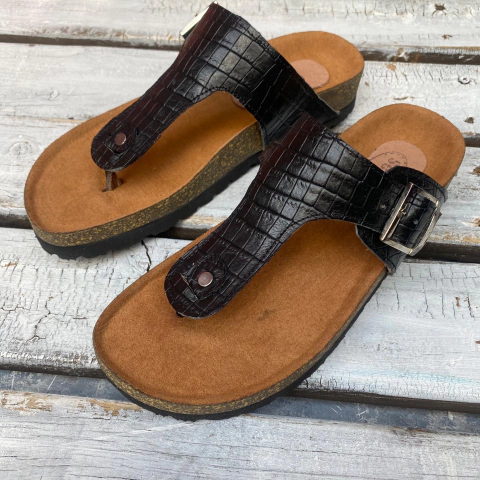 Ojotas base birk negras. q09v-roma