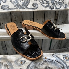 Chinelas negras con cadena- s06v-366B - comprar online